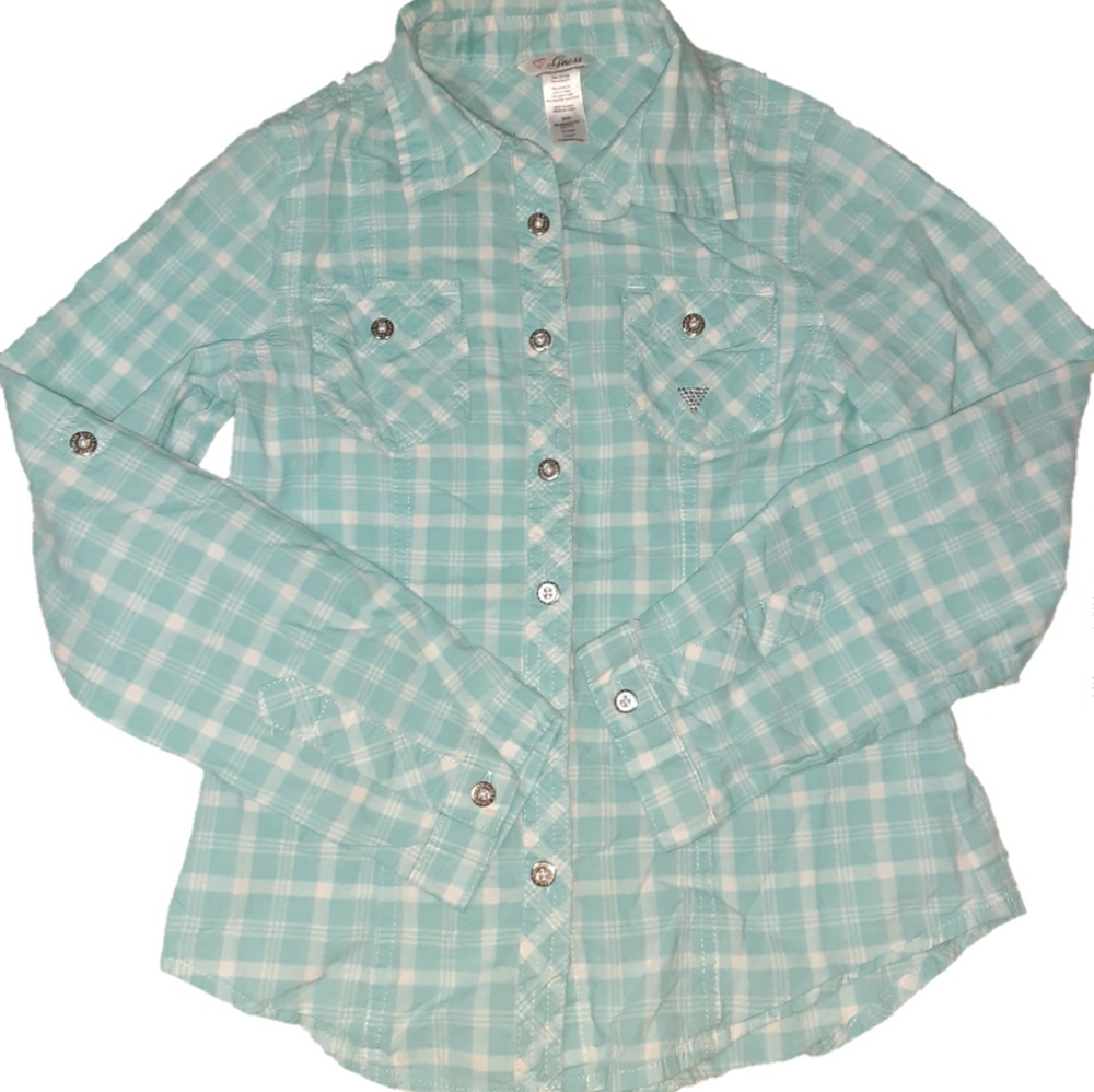 Guess girls flannel top